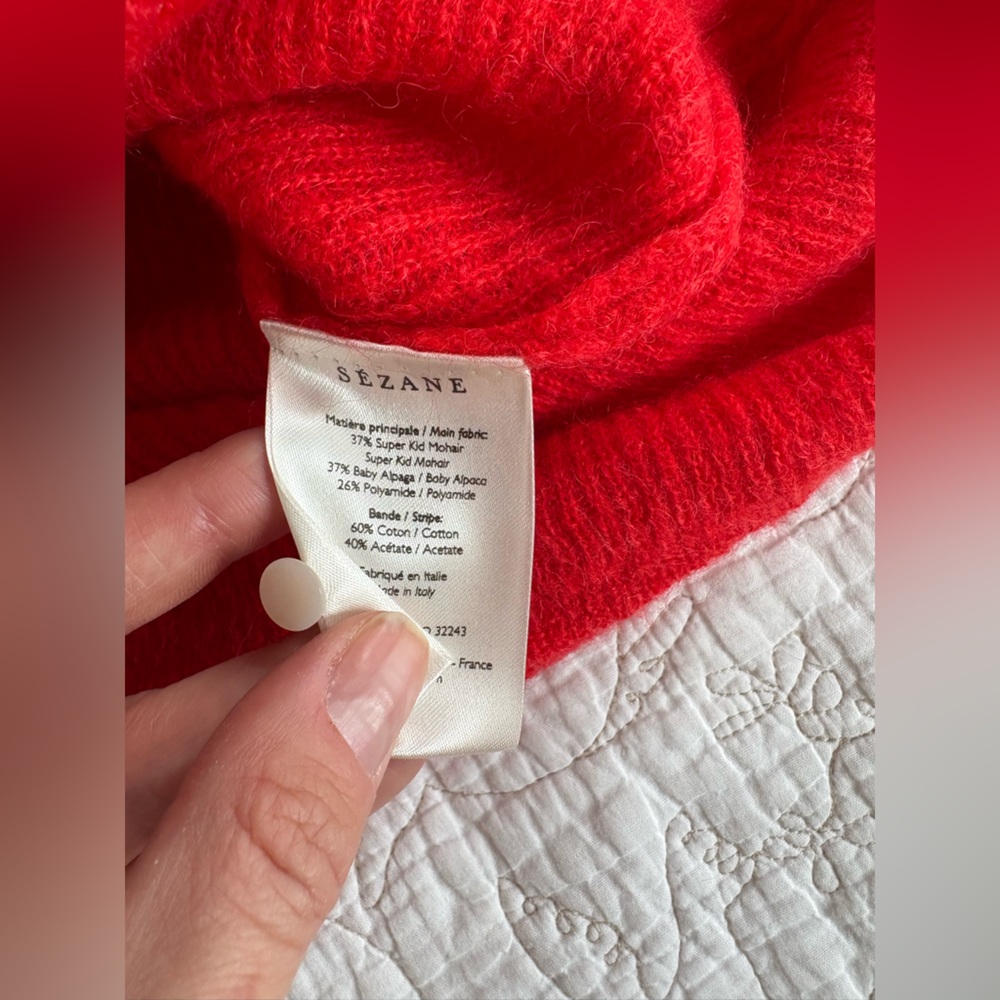 Sezane Gaspard Red Cardigan - Picture 8 of 8